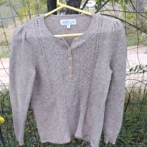 Women's Beige Knit Sweater